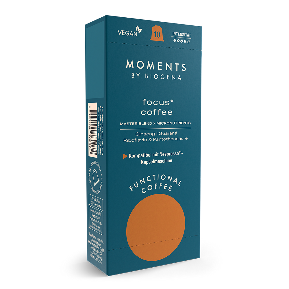 Moments by Biogena focus coffee Packung Front