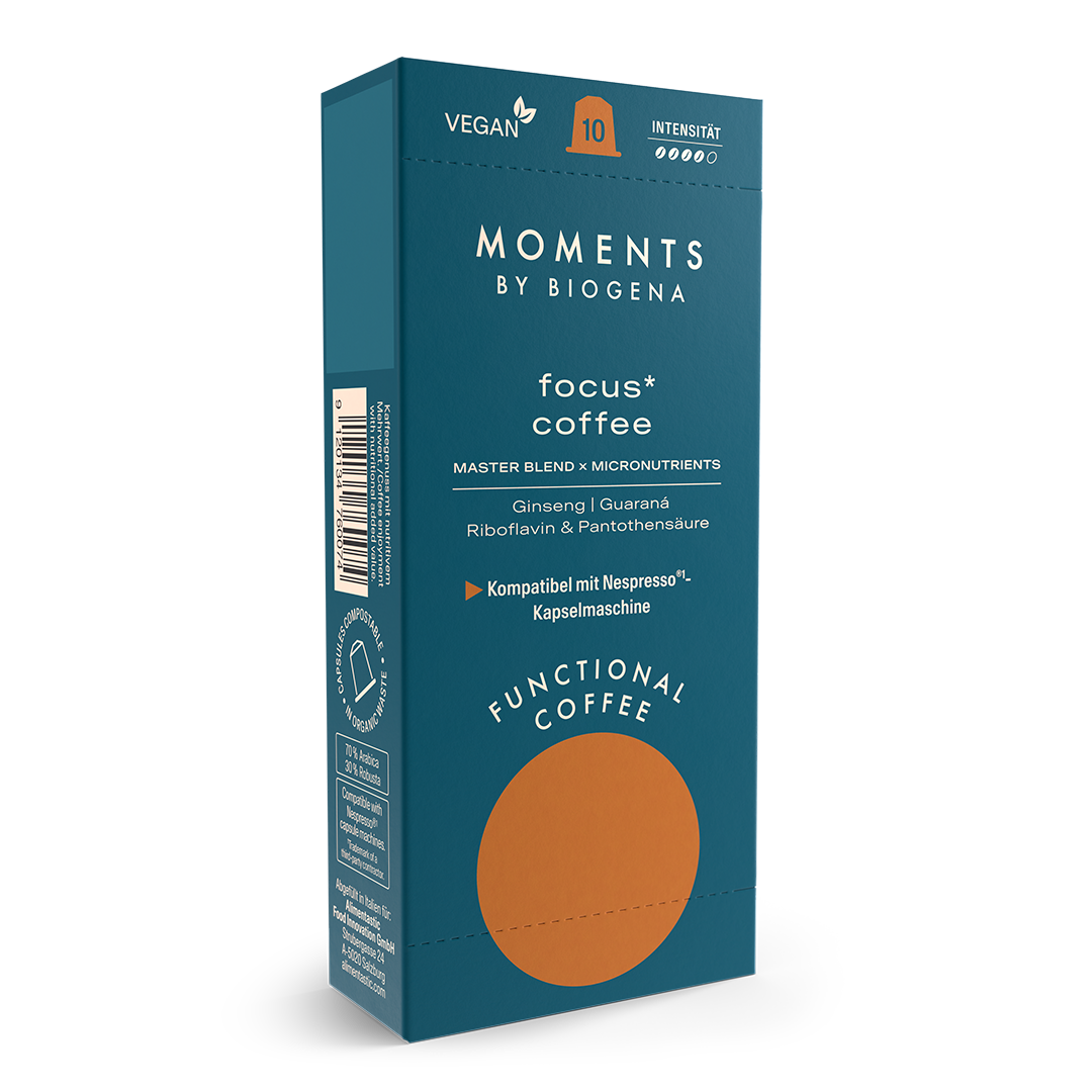 Moments by Biogena focus coffee Packung Front