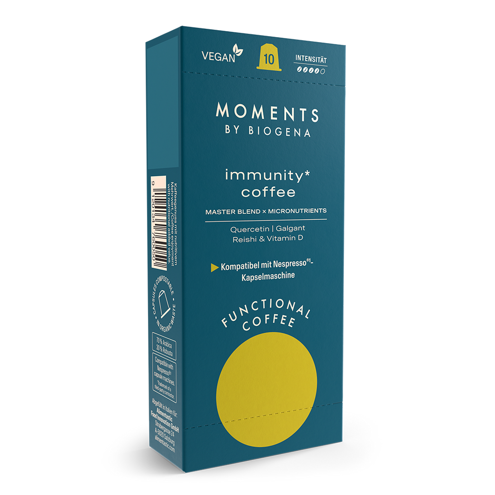 Moments by Biogena immunity coffe Frontalansicht