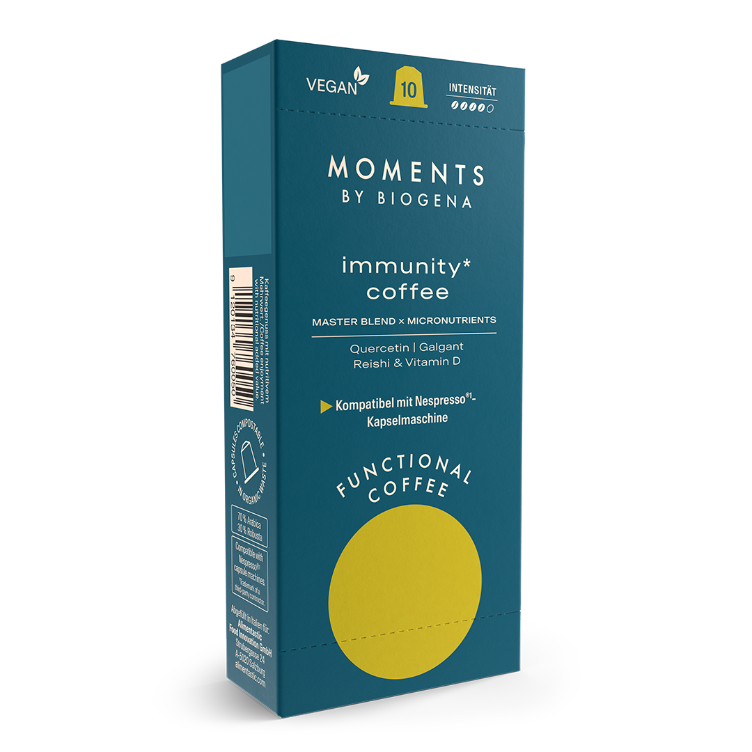 Moments by Biogena immunity coffe Frontalansicht