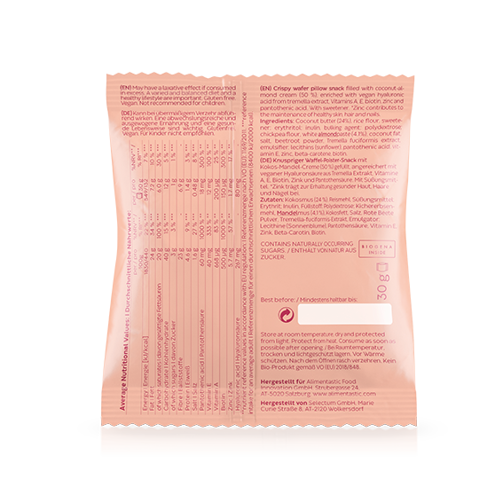 Moments by Biogena beauty bites Packung Rueckseite