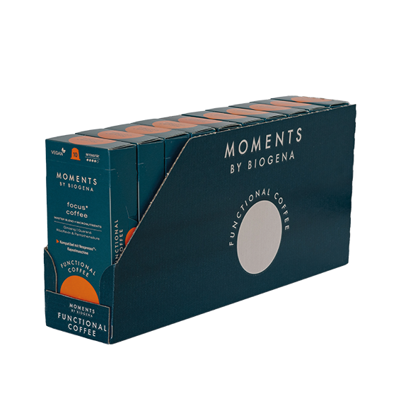 Moments by Biogena focus coffee Zehnerpackung