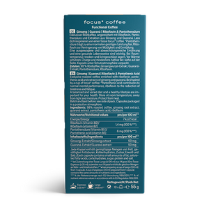 Moments by Biogena focus coffee Packung Rückseite