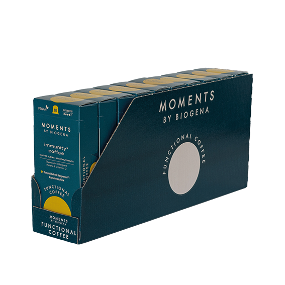 Moments by Biogena immunity coffee Zehnerpackung