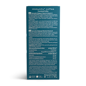 Moments by Biogena immunity coffee Packung Rückseite